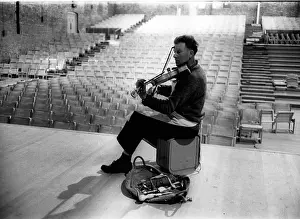 Applaud: Leonard Edmunds playing violin at Aldeburgh