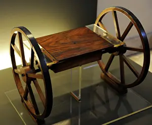 Draw: Leonardesque model. Wagon axle. Codex Atlanticus by Leonardo