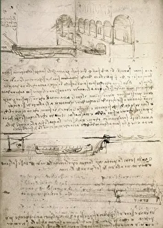 Reversed: Leonardo da Vinci drawing, Chateau du Clos Luce, Amboise