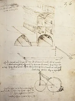 Reversed: Leonardo da Vinci drawing, Chateau du Clos Luce, Amboise