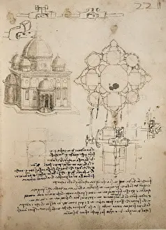 Reversed: Leonardo da Vinci drawing, Chateau du Clos Luce, Amboise
