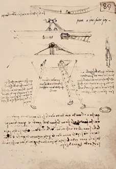 1452: Leonardo da Vinci, technical drawings and notes