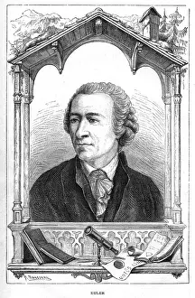 Leonhard: Leonhard Euler(1707-1783). Swiss mathematician.Engraving