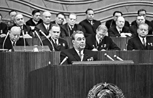 Addressing: Leonid Brezhnev addressing, 1971