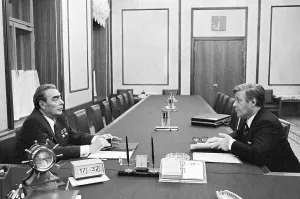 Schmidt: Leonid Brezhnev and Helmut Schmidt, 1974