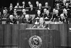 Xxvi: Leonid Brezhnev makes speech at final session