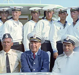 Seamen: Leonid Brezhnev and seamen, 1973