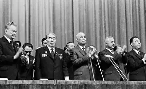 Tashkent: Leonid Brezhnev on visit to Tashkent, 1982