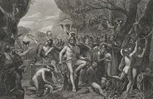 Sparta: Leonidas at Thermopylae. 19th-century