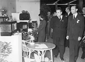 Leipziger: Leopold Gutterer during a visit on the Leipzig Trade Fair, 1