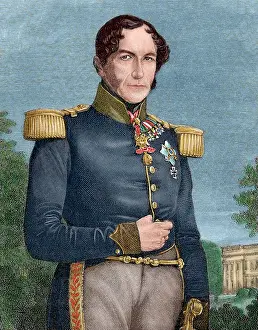 Coburg: Leopold I (1790-1865). Engraving. Colored