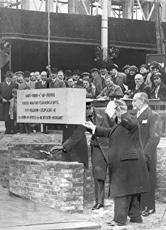 Groundbreaking: Leopold III. at the groundbreaking ceremony for the Internat