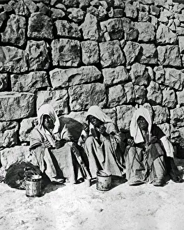 Leprosy: Lepers begging, Egypt