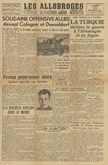 Posen: Les Allobroges front page US forces drive on Cologne