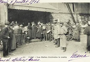 Baltard: Les Halles - Paris - Workers in the morning