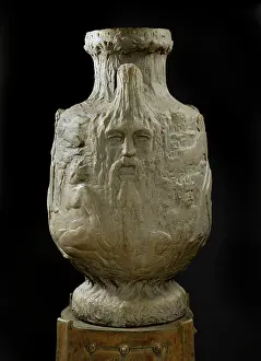Stoneware: Les Metaux. Vase with its base