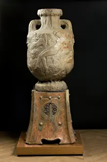 Stoneware: Les Metaux. Vase with its base