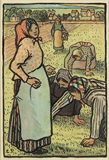 Sower: Les Sarcleuses, by Lucien Pissarro
