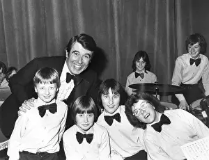 Crowther: Leslie Crowther with Junior Band, St Ives, Cornwall