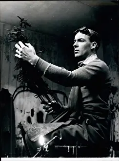 Contemplates: Leslie Thornton, sculptor, working on a metal object