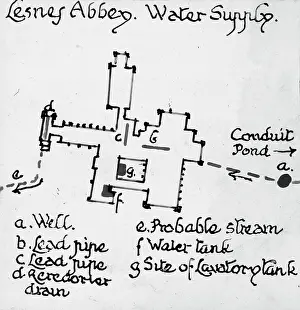 Nunn: Lesnes Abbey - Probable water distribution plan