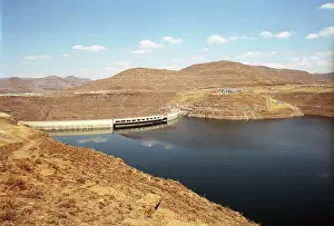Katze: Lesotho, 1987: Katze Dam. Highlands water project
