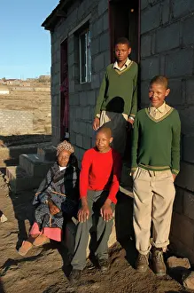 Tseka: Lesotho, Thaba Tseka 2004, Three orphaned boys with