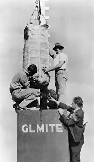 Rs3rn: Lester P. Barlow supervising the set up of his