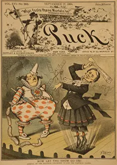 Feminists: NOW LET THE SHOW GO ON. Political cartoon ?