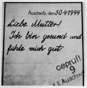 Message: LETTER FROM AUSCHWITZ