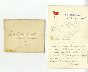 Letter from Captain Edward Smith to his daughter