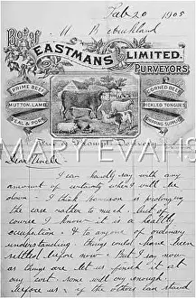Purveyors: LETTER ON EASTMANS PAGE