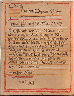 Harms: Letter by Egon Schiele
