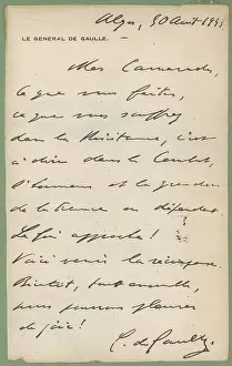 Theyll: LETTER FROM DE GAULLE