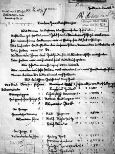 Contributions: Letter to Hitler on the WHW, 1933