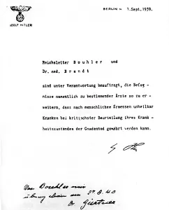 Assisted: Letter with instructions for euthanising incurable patients