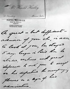 Mysterious: Letter to Mata Hari, dancer, courtesan and possible spy