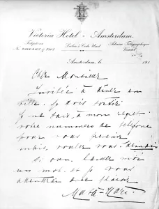 Mysterious: Letter from Mata Hari, dancer, courtesan and possible spy