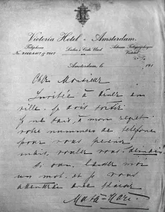 Mysterious: Letter from Mata Hari, dancer, courtesan and possible spy