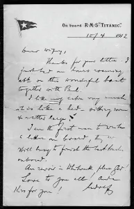 Saalfeld: Letter from the Titanic