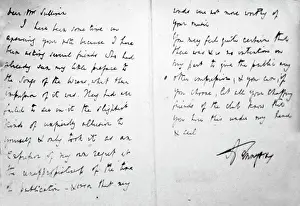 The Keasbury-gordon Photograph Archive Collection: Letter from William Gladstone to Arthur Sullivan