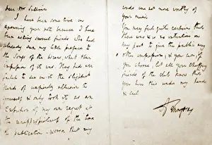 The Keasbury-gordon Photograph Archive Collection: Letter from William Gladstone to Arthur Sullivan