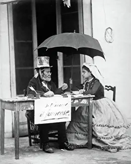 Neapolitan: Letter writer and client, Naples, Italy