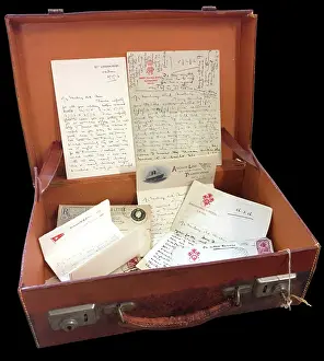 Letterhead: Letters from Albert Auerbach, arranged in a leather case