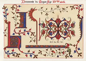 Moyen Age: Letters from an illuminated alphabet