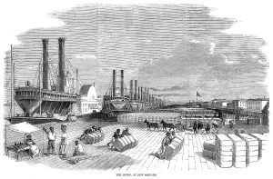Levee: The levee at New Orleans, 1858
