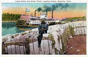 Bundles: Levee Scene and Water Front, loading Cotton, Memphis
