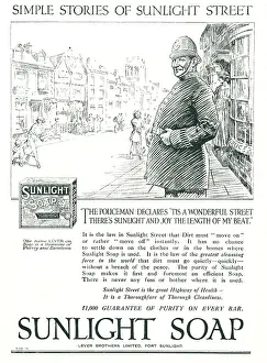 Cleanser: Lever Brothers Sunlight Soap Advertisement