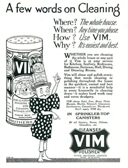Polisher: Lever Brothers Vim Advertisement