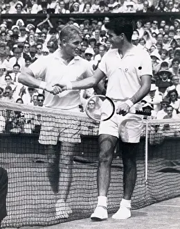 Hoad: Lew Hoad and Ashley Cooper after match, Wimbledon
